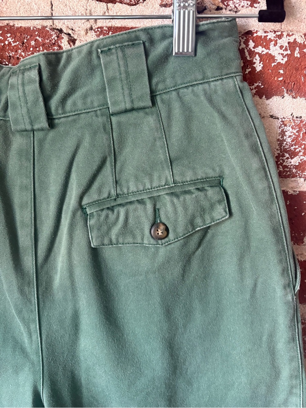 90s Vintage GAP High Rise Pleated Green Shorts - Picture 5 of 6